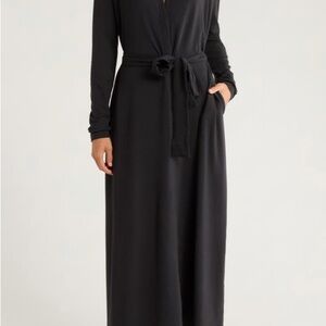 LUNYA Slumberknit Maxi Robe Black XS